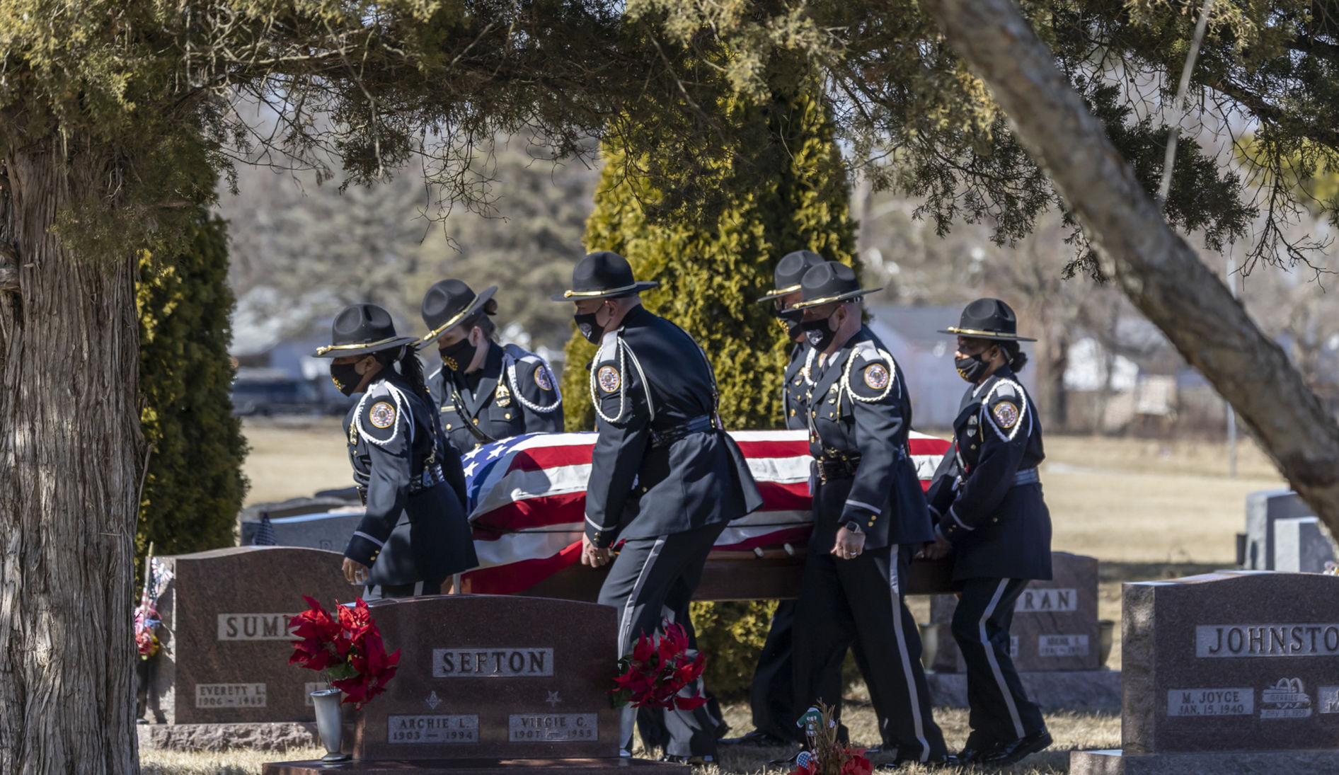 Burial service of Lt. Eugene Lasco